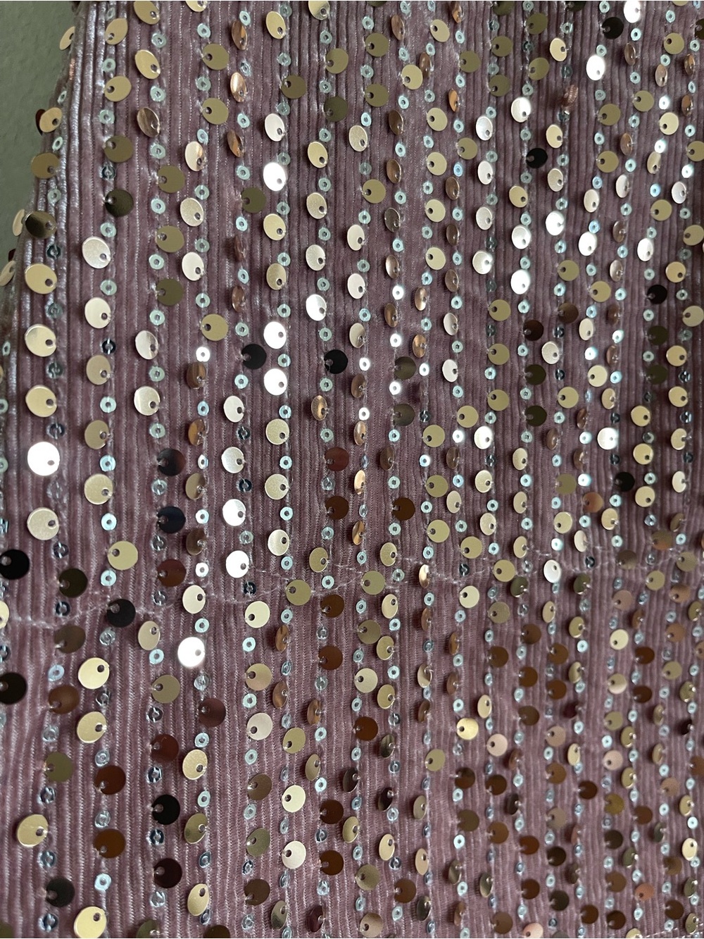 THML Rose Dust Sequin Short Sleeve Blouse - Picture 2 of 8